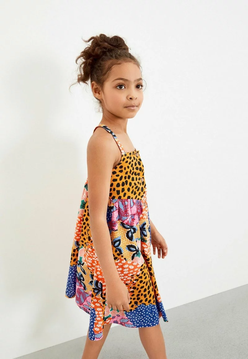 Next Kinder BUTTON - Freizeitkleid - Orange 3 Next Kinder BUTTON - Freizeitkleid - Orange – Bild 3