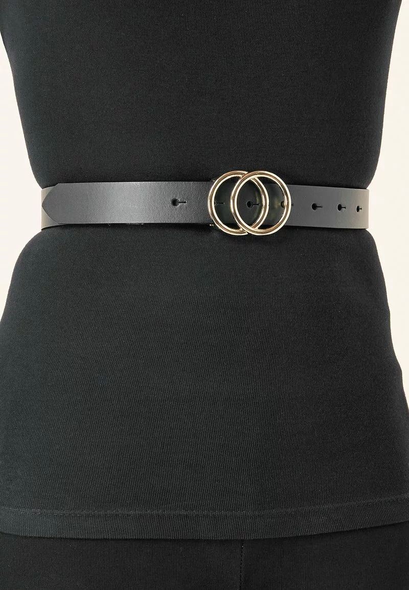 Next Damen WHITE LEATHER CIRCLE BUCKLE BELT - Gürtel - Black 2 Next Damen WHITE LEATHER CIRCLE BUCKLE BELT - Gürtel - Black – Bild 2