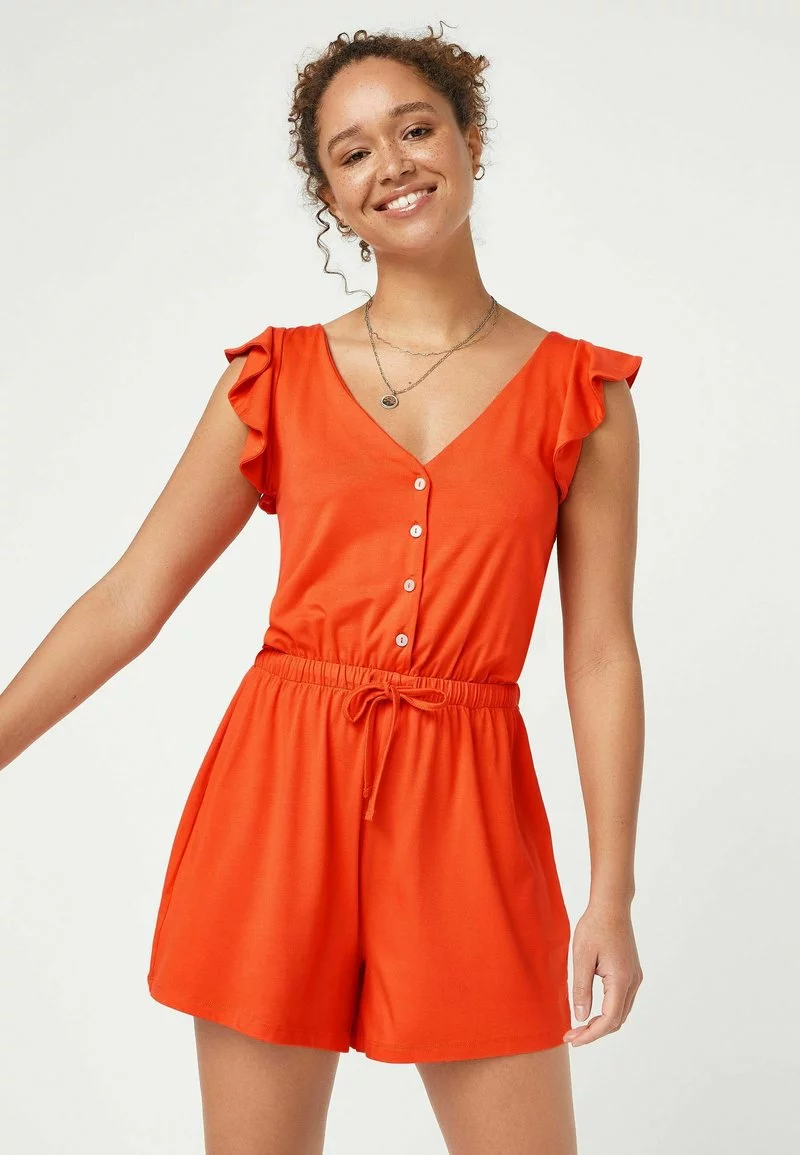 Next Damen SLEEVELESS BUTTON FRONT - Jumpsuit - Red 1 Next Damen SLEEVELESS BUTTON FRONT - Jumpsuit - Red