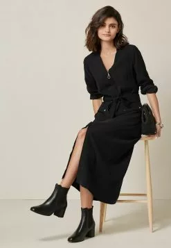 Next Damen MIDI ZIP FRONT - Blusenkleid - Black -Next Großes Kaufhaus a1feed49755143fd930bc7f0c5295cb2