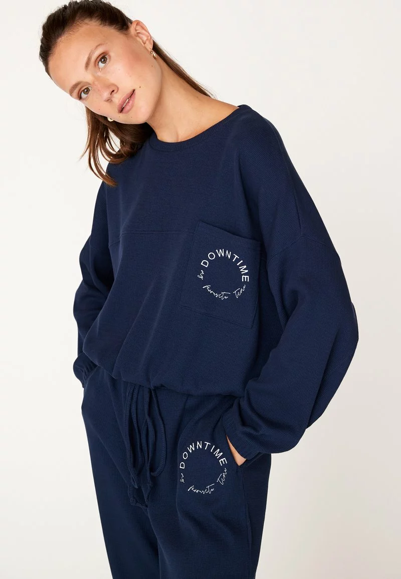 Next Damen BLEND WAFFLE - Nachtwäsche Set - Dark Blue 3 Next Damen BLEND WAFFLE - Nachtwäsche Set - Dark Blue – Bild 3