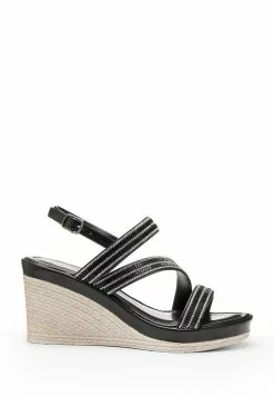 Next SILVER ASYMMETRIC SPARKLY WEDGES - High Heel Sandalette - Gold-coloured | Damen