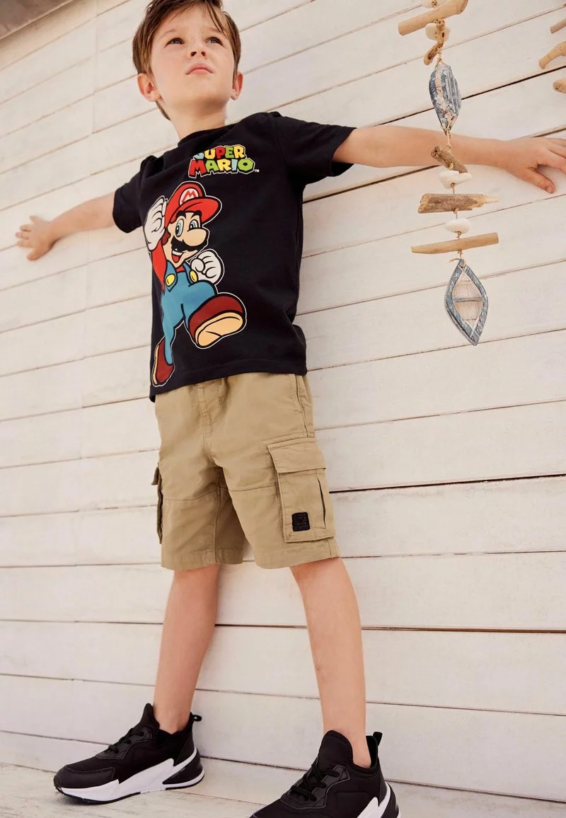 Next Kinder T-Shirt Print - Black Mario 1 Next Kinder T-Shirt Print - Black Mario