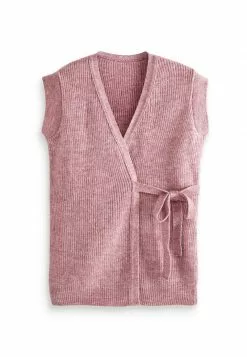 Next Damen SOFT TOUCH SLEEVELESS - Strickjacke - Blush Pink