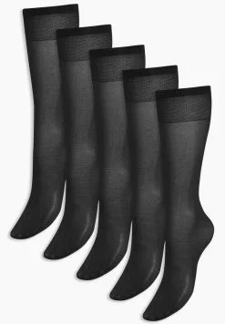 Next Damen FIVE PACK - Kniestrümpfe - Black