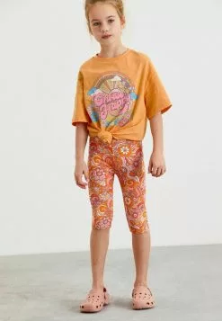 Next T-Shirt Print - Orange Happy Slogan | Kinder