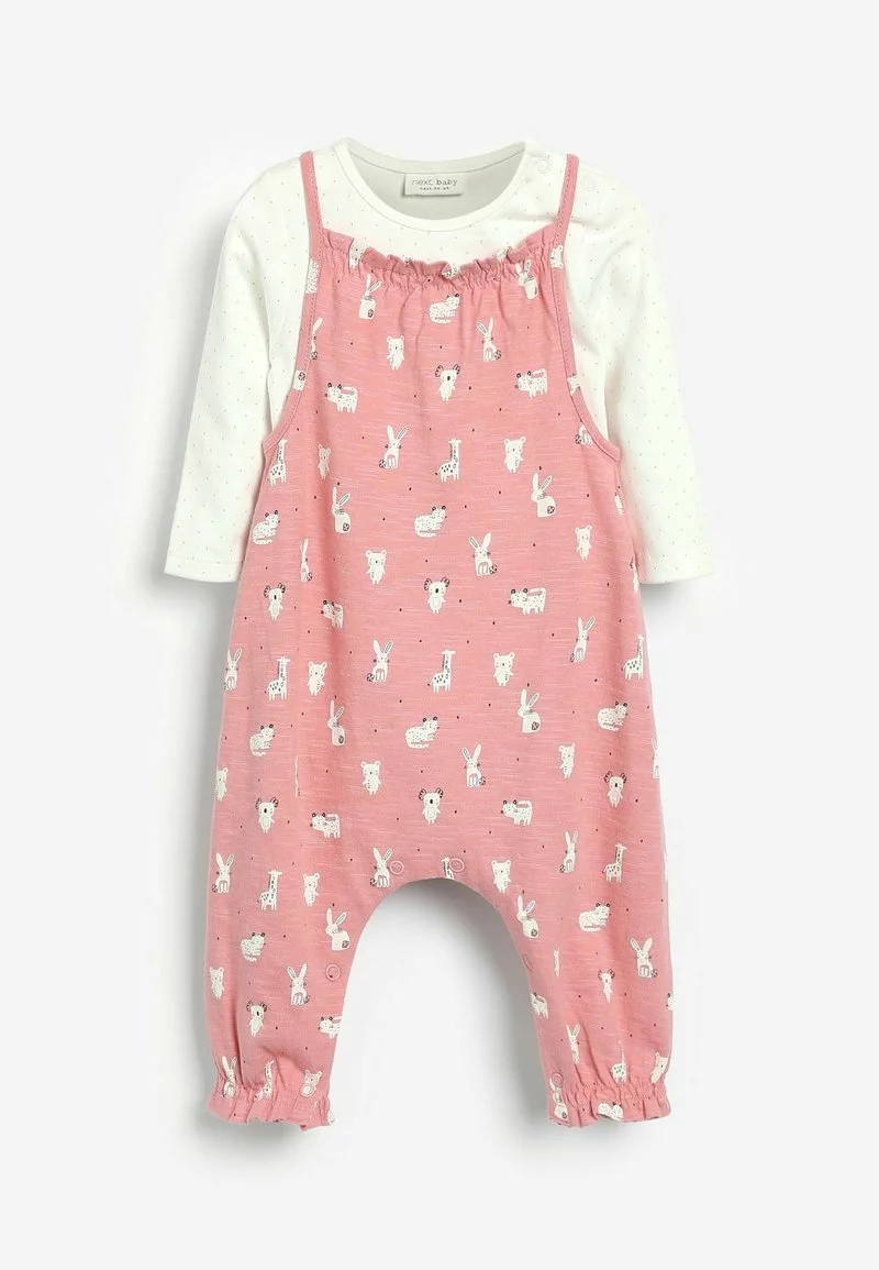 Next PRINTED AND SET - Latzhose - Pink | Kinder 2 Next PRINTED AND SET - Latzhose - Pink | Kinder – Bild 2