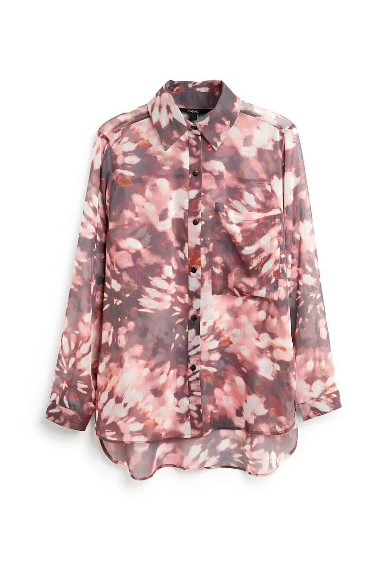 Next Damen SHEER LONGLINE - Hemdbluse - Pink Tie Dye 4 Next Damen SHEER LONGLINE - Hemdbluse - Pink Tie Dye – Bild 4
