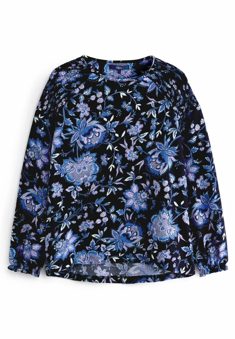 Next Damen LONG SLEEVE SHIRRED - Langarmshirt - Navy Blue Floral 4 Next Damen LONG SLEEVE SHIRRED - Langarmshirt - Navy Blue Floral – Bild 4