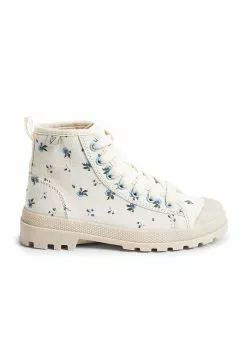 Next Kinder FLORAL CHUNKY SOLE CANVAS - Schnürstiefelette - Multicoloured