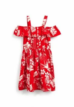 Next COLD SHOULDER - Freizeitkleid - Red Tropical | Kinder