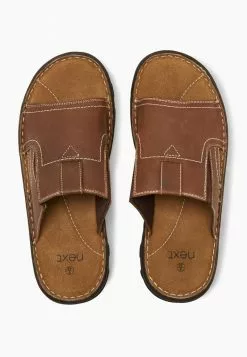 Next Herren Pantolette Flach - Brown