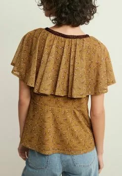 Next Damen FLUTED - Bluse - Ochre Yellow Ditsy Printed -Next Großes Kaufhaus a7aaeab3fa7f45159c2ec7ec08859d33