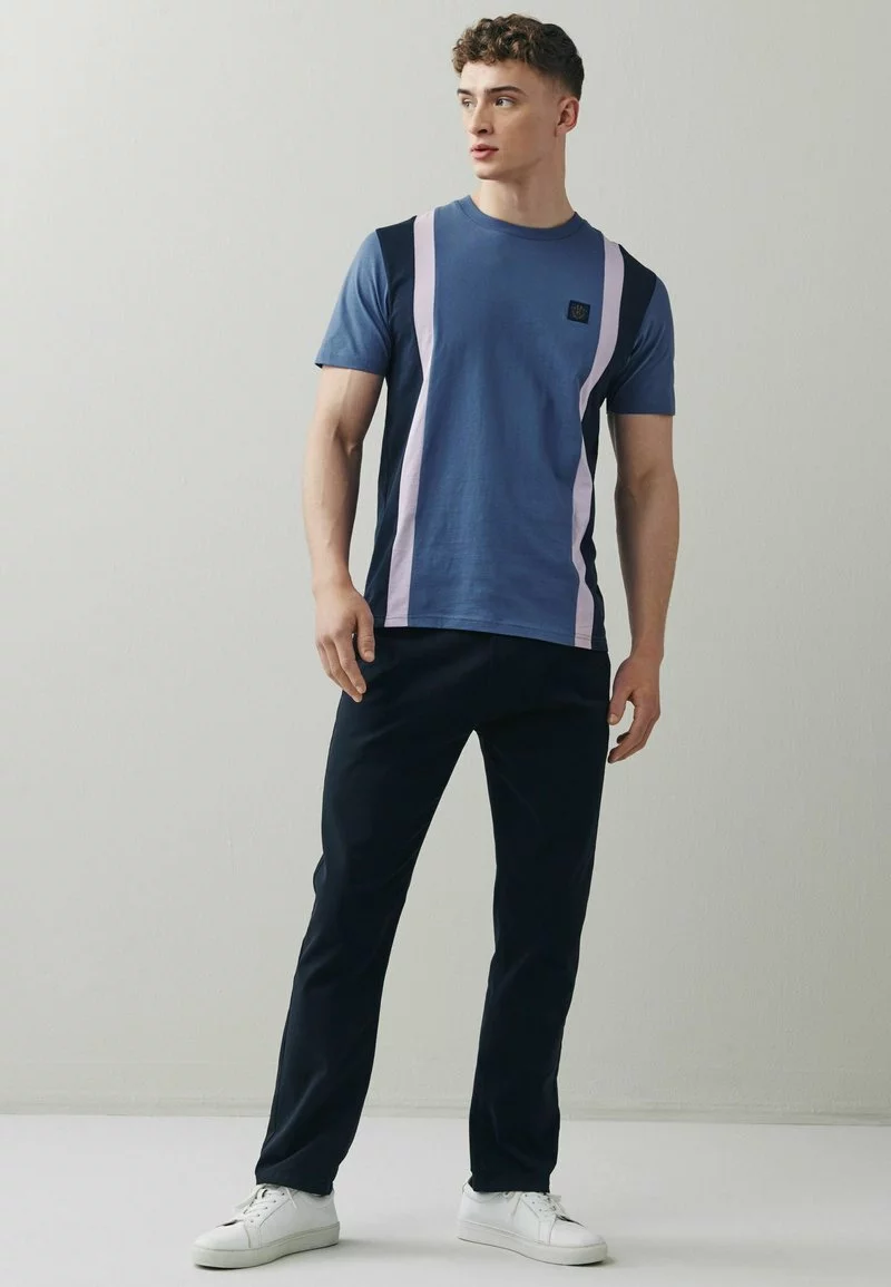 Next Herren BLOCKED - T-Shirt Print - Denim Blue Purple 2 Next Herren BLOCKED - T-Shirt Print - Denim Blue Purple – Bild 2