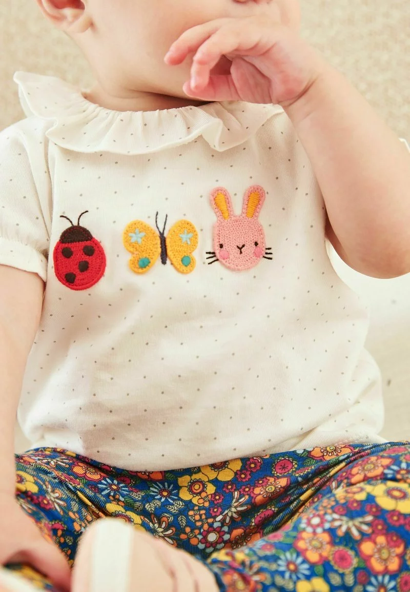 Next Kinder SET (0MTHS-3YRS) - Leggings - Hosen - White And Blue Floral Character 1 Next Kinder SET (0MTHS-3YRS) - Leggings - Hosen - White And Blue Floral Character