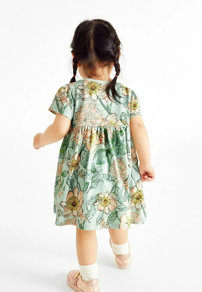 Next Kinder Jerseykleid - Green Floral 2 Next Kinder Jerseykleid - Green Floral – Bild 2