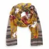 Next Damen FLORAL PRINT BORDER LIGHTWEIGHT - Schal - Ochre Yellow