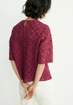Next Damen BROIDERY BOXY - Bluse - Berry Red