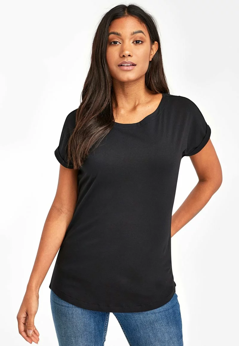 Next Damen T-Shirt Basic - Black 1 Next Damen T-Shirt Basic - Black