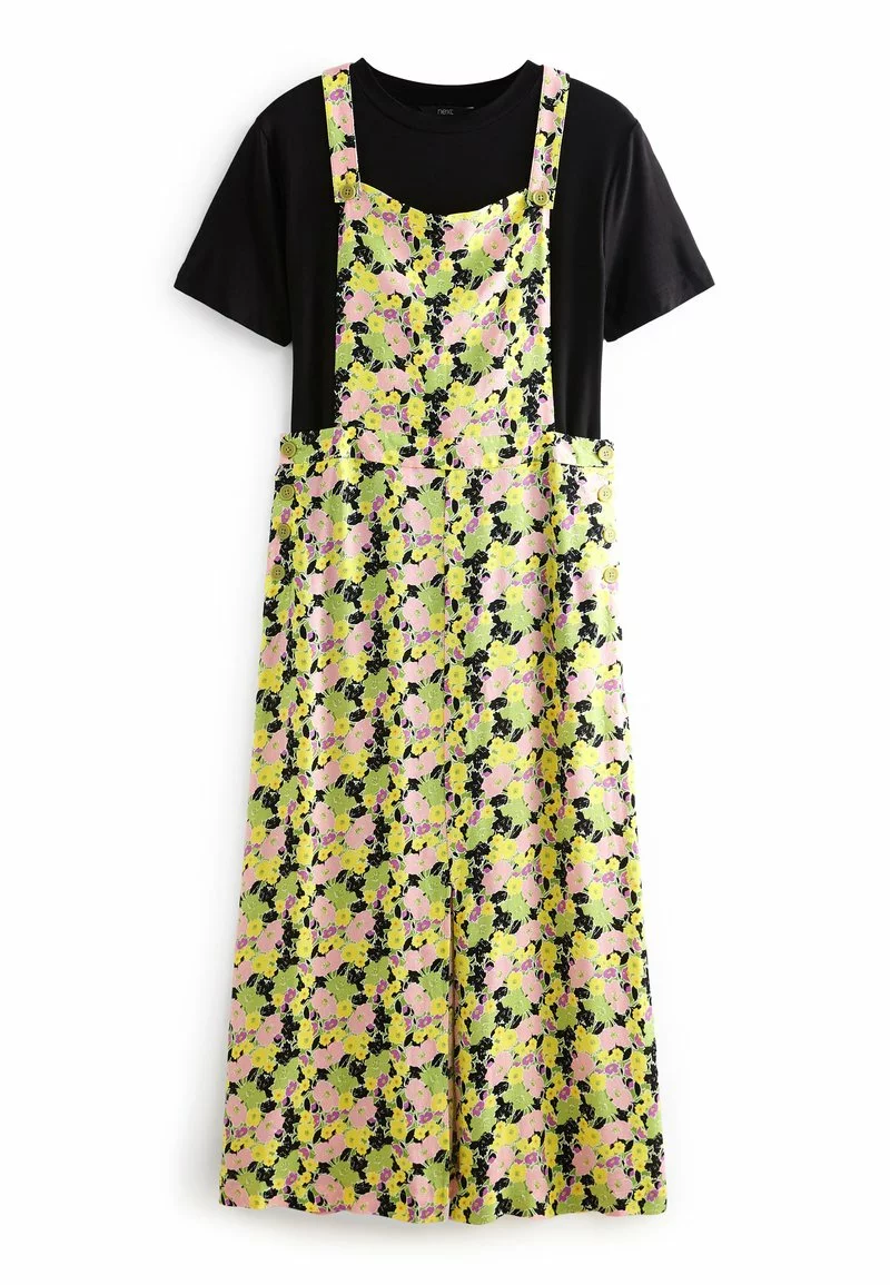 Next Damen PINAFORE - Freizeitkleid - Green Pink Floral 1 Next Damen PINAFORE - Freizeitkleid - Green Pink Floral