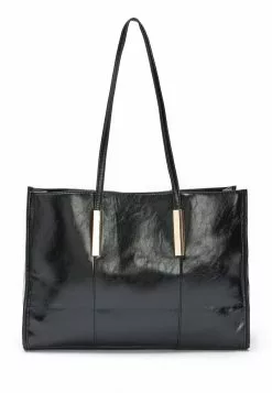 Next Damen PATENT - Shopping Bag - Black