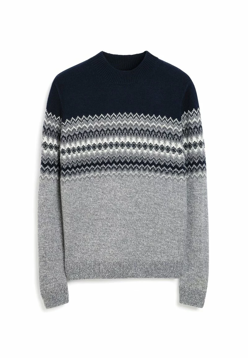 Next Strickpullover - Navy Blue Grey Fairisle | Herren 1 Next Strickpullover - Navy Blue Grey Fairisle | Herren