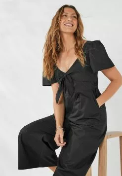 Next Damen TIE FRONT - Jumpsuit - Black 4 Next Damen TIE FRONT - Jumpsuit - Black -Next Großes Kaufhaus ac46a86423784ddcadb35d62461c232d
