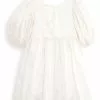 Next Kinder PUFF SLEEVE TAFFETA - Freizeitkleid - Offwhite