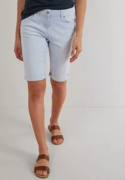 Next Damen KNEE SHORTS - Shorts - Mottled Light Blue
