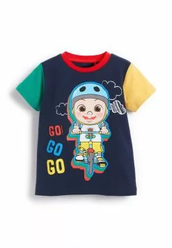 Next Kinder COCOMELON COLOURBLOCK SHORT SLEEVE - T-Shirt Print - Navy