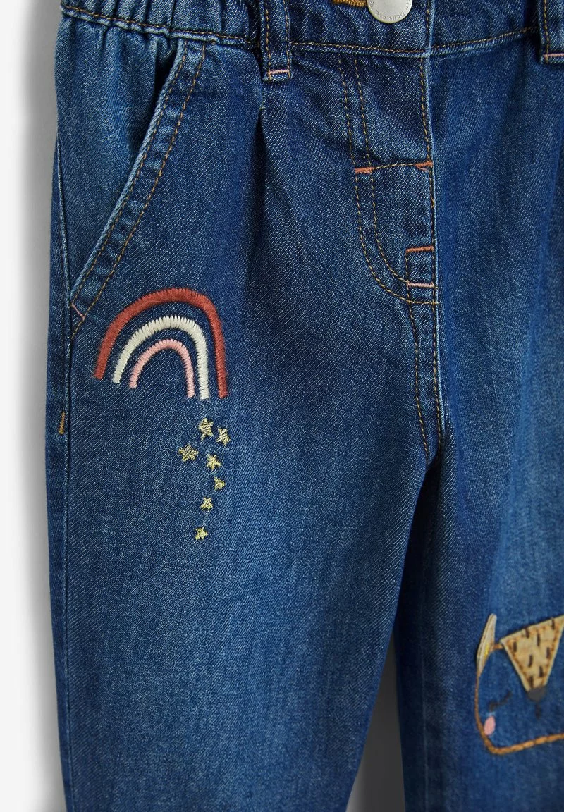 Next Kinder LEOPARD CHARACTER - Jeans Straight Leg - Blue 3 Next Kinder LEOPARD CHARACTER - Jeans Straight Leg - Blue – Bild 3