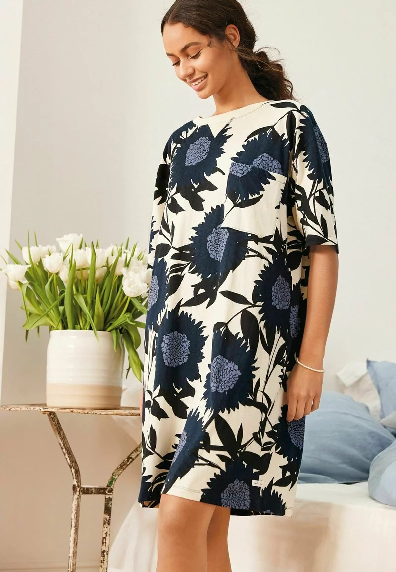 Next Damen Nachthemd - Navy Blue Floral 2 Next Damen Nachthemd - Navy Blue Floral – Bild 2