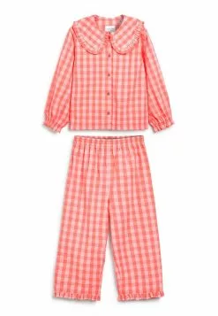 Next Kinder BUTTON THROUGH WITH OVERSIZED COLLAR SET - Nachtwäsche Set - Pink