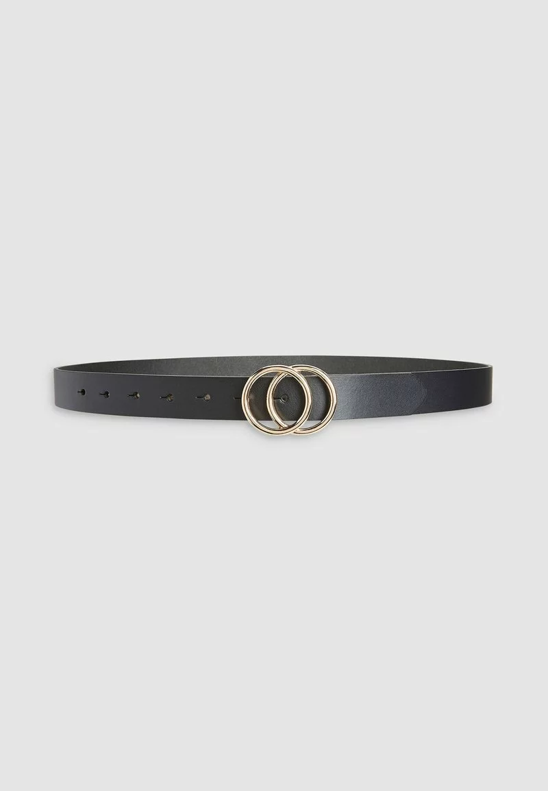 Next Damen WHITE LEATHER CIRCLE BUCKLE BELT - Gürtel - Black 1 Next Damen WHITE LEATHER CIRCLE BUCKLE BELT - Gürtel - Black