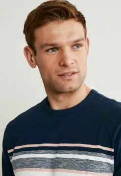 Next Herren BLOCKED - T-Shirt Print - Blue Pink Chest Stripe -Next Großes Kaufhaus b162cdb192d34636bca50176b9254b8c