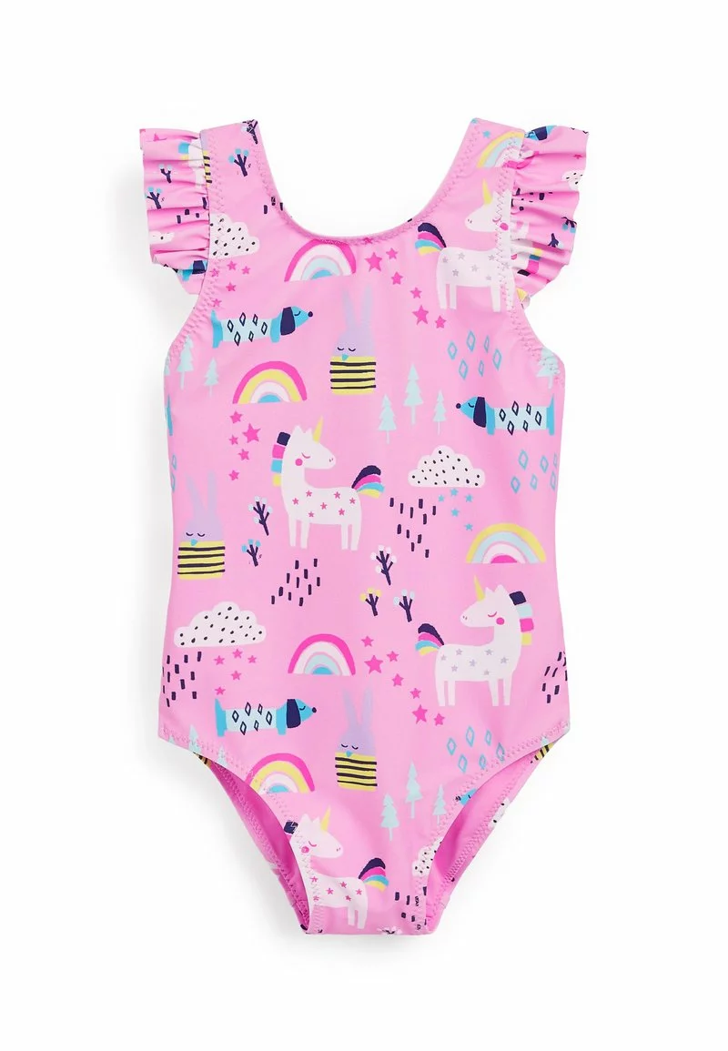 Next Kinder FRILL SLEEVED - Badeanzug - Pink 1 Next Kinder FRILL SLEEVED - Badeanzug - Pink