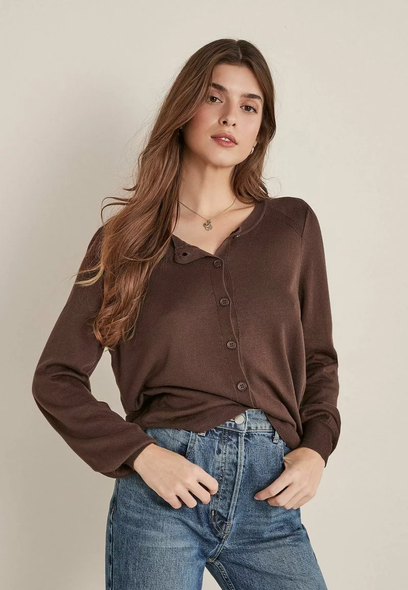 Next Damen Strickjacke - Dark Brown 1 Next Damen Strickjacke - Dark Brown