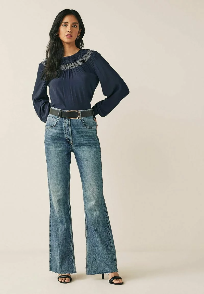 Next Damen SMOCK DETAIL - Bluse - Dark Blue 1 Next Damen SMOCK DETAIL - Bluse - Dark Blue