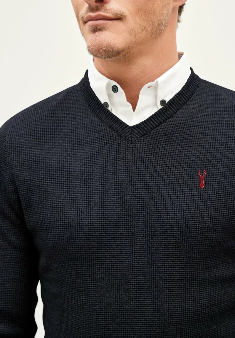 Next Herren MOCK - Strickpullover - Blue 3 Next Herren MOCK - Strickpullover - Blue – Bild 3