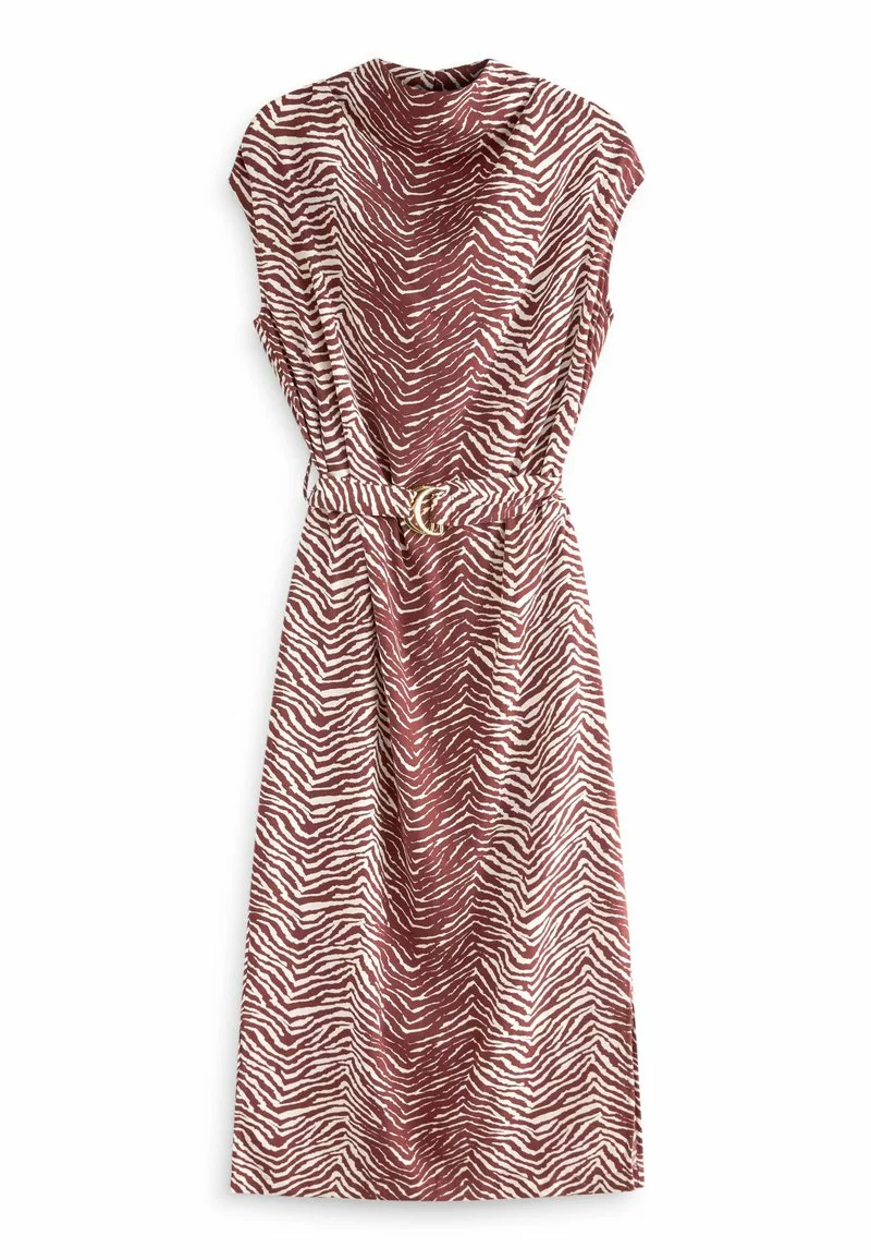 Next Damen NECK - Freizeitkleid - Brown Zebra 1 Next Damen NECK - Freizeitkleid - Brown Zebra