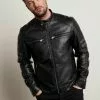 Next Herren Kunstlederjacke - Black