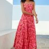 Next Damen Maxikleid - Pink Paisley