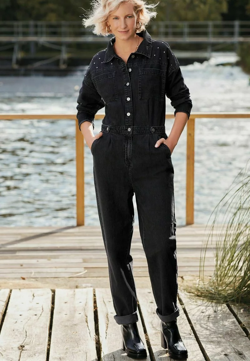 Next Damen SAVANNAH MILLER STUD DETAIL - Jumpsuit - Black 1 Next Damen SAVANNAH MILLER STUD DETAIL - Jumpsuit - Black