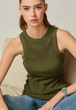 Next Damen RACER TANK - Top - Khaki Green -Next Großes Kaufhaus b40050cb1aa44c73a4fc2d9f2a6fedbf