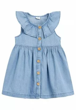 Next Kinder SLEEVELESS FRILL - Freizeitkleid - Blue Denim -Next Großes Kaufhaus b406a125a5594da6b922368387f36e61