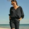 Next Damen BLEND TIE - Langarmshirt - Black