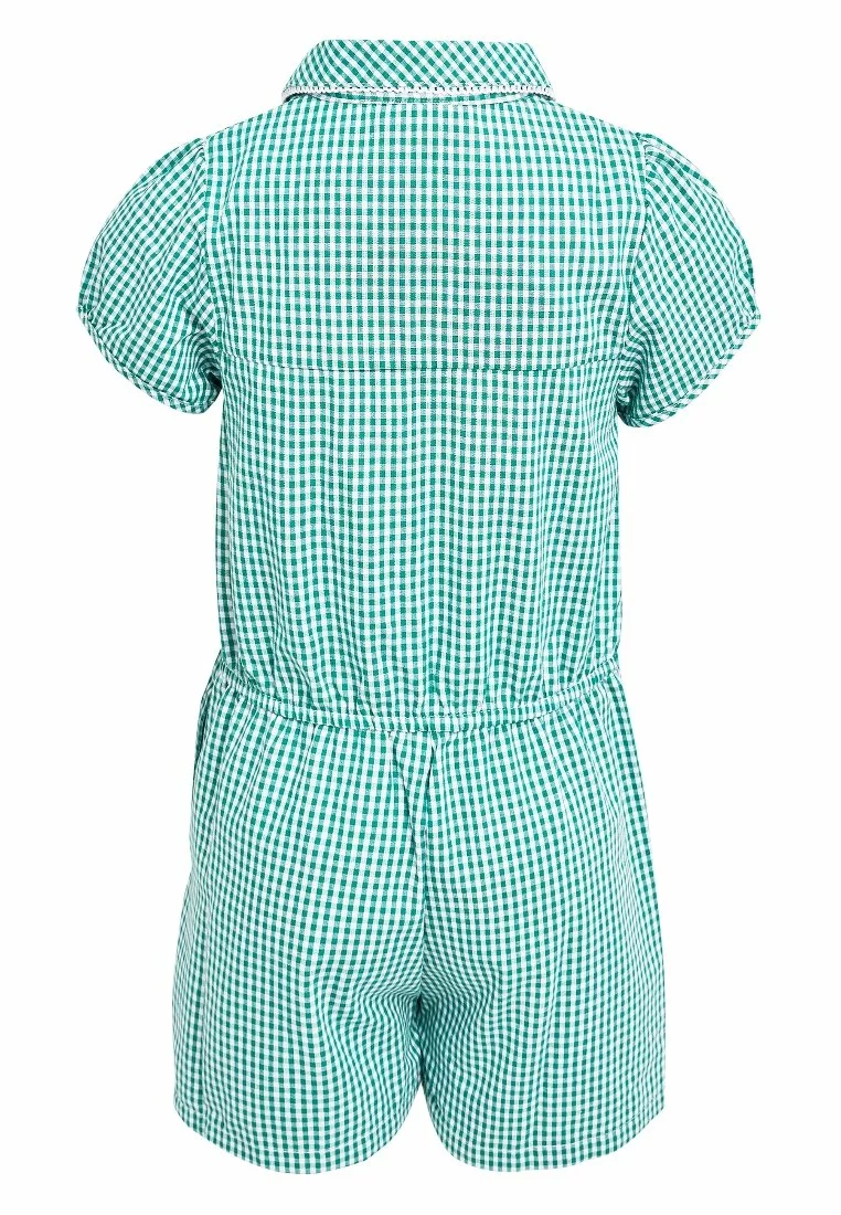 Next Kinder GINGHAM - Jumpsuit - Green 2 Next Kinder GINGHAM - Jumpsuit - Green – Bild 2