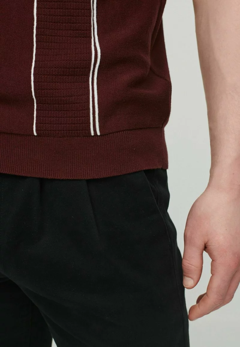 Next Herren KNITTED - T-Shirt Print - Burgundy Red 4 Next Herren KNITTED - T-Shirt Print - Burgundy Red – Bild 4