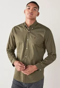 Next LONG SLEEVE OXFORD - Hemd - Green | Herren
