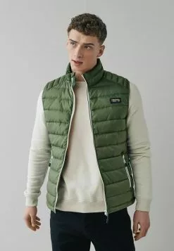 Next Herren SKY SHOWER RESISTANT - Weste - Khaki Green